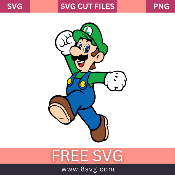 Luigi SVG Free | High-Quality Vector for Cricut#N# – 8SVG