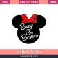 Minnie Baby on Board Disney Svg Free Cut File Download- 8SVG