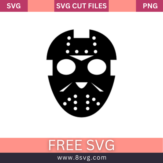 Jason Voorhees Mask SVG Free Cut File for Cricut- 8SVG