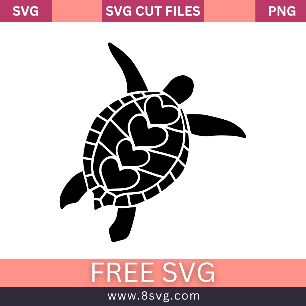 Sea Turtle SVG Free Cut File For Cricut Download – 8SVG