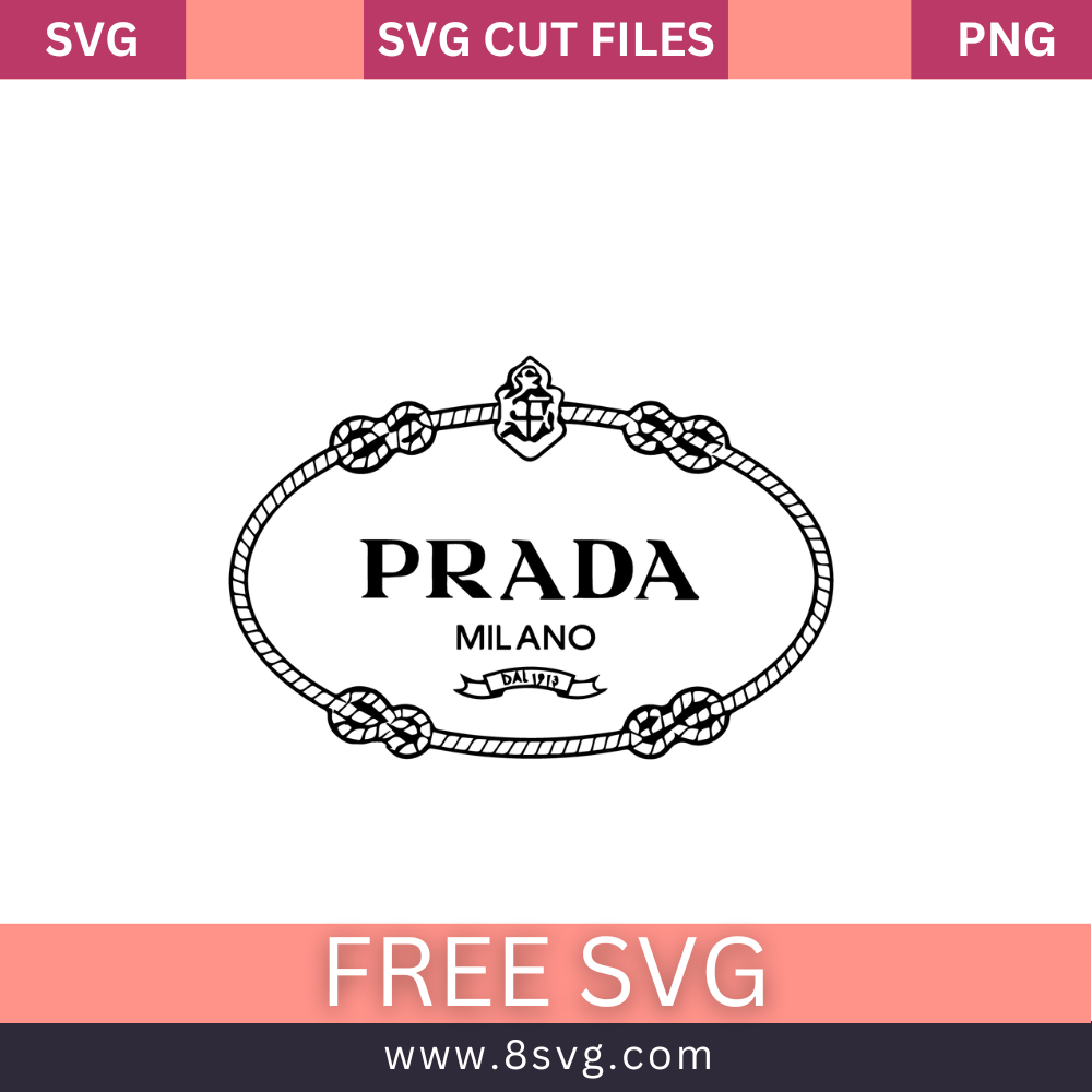 PRADA MILANO Svg free Cut File for Cricut- 8SVG