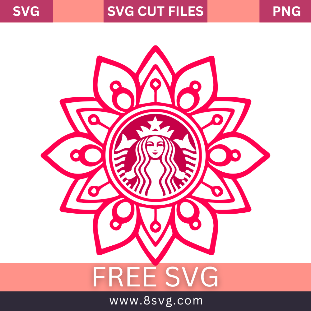 Free Starbucks Flower Mandala Logo SVG Free Cut File – RNOSA LTD | 8SVG