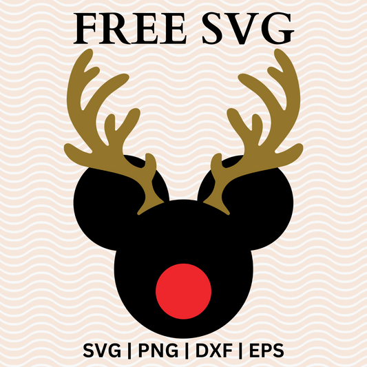 Reindeer Disney Christmas SVG Free For Cricut-8SVG