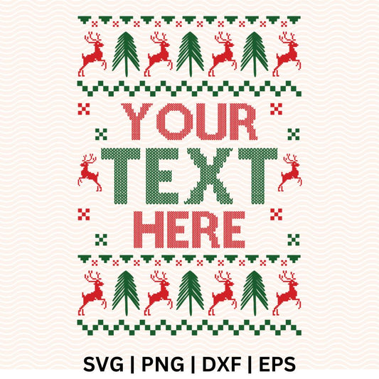 Ugly Christmas Sweater SVG Free & PNG for Cricut & Silhouette