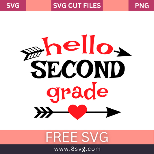 Hello Seconde Grade SVG Free And Png Download- 8SVG