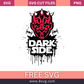 Dark Side Star Wars SVG Free Download for Cricut Crafts- 8SVG