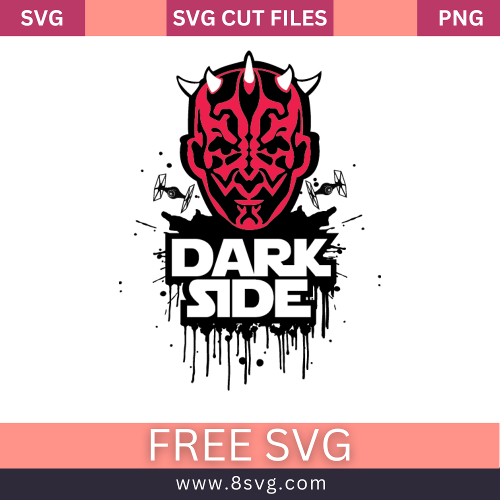 Dark Side Star Wars SVG Free Download for Cricut Crafts- 8SVG