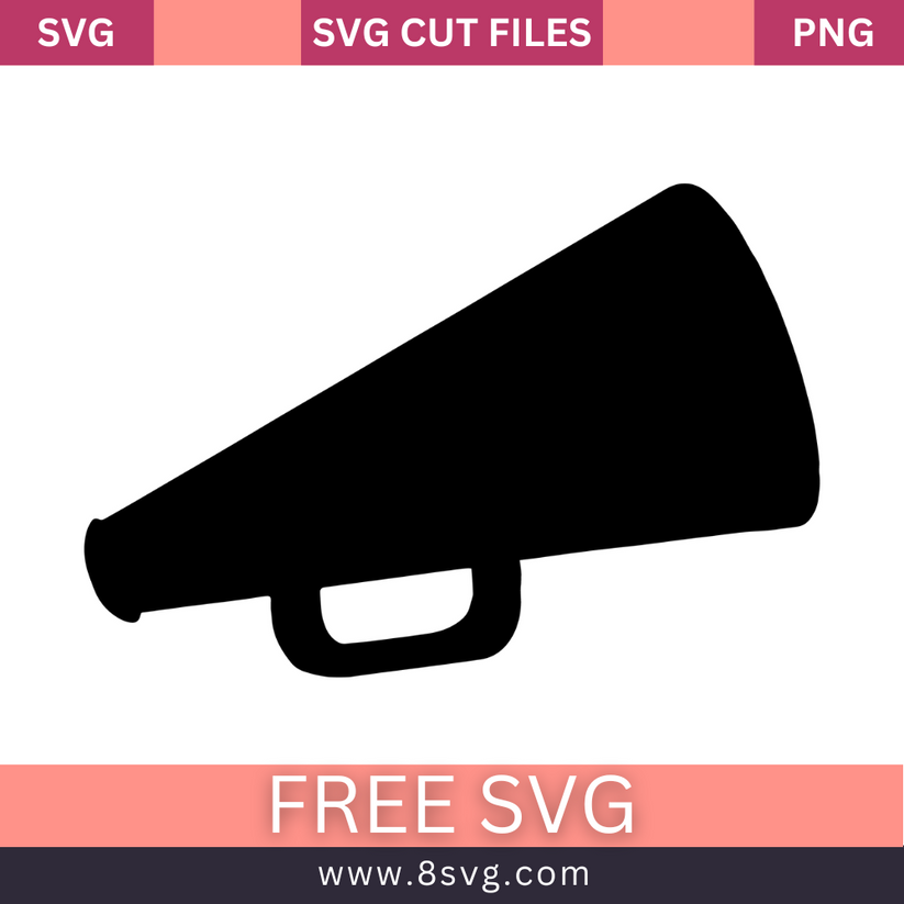 Megaphone SVG Free Cut File for Cricut – RNOSA LTD | 8SVG