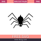 Spider Silhouette SVG Free Cut File for Cricut- 8SVG