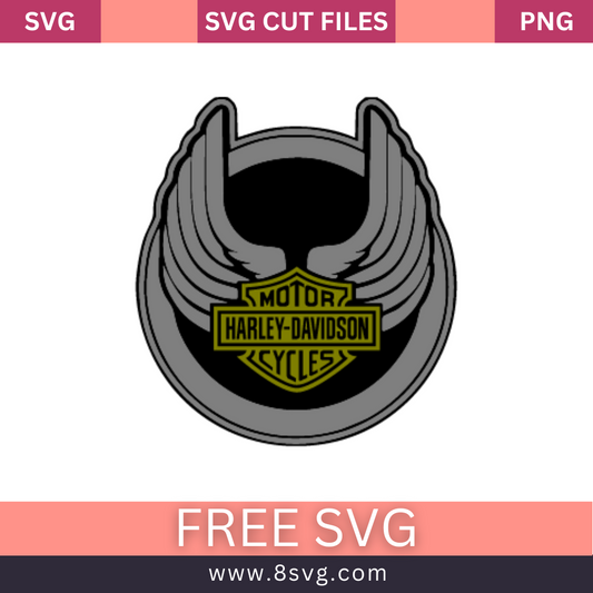 Harley Davidson Wings SVG Free Cut File for Cricut- 8SVG