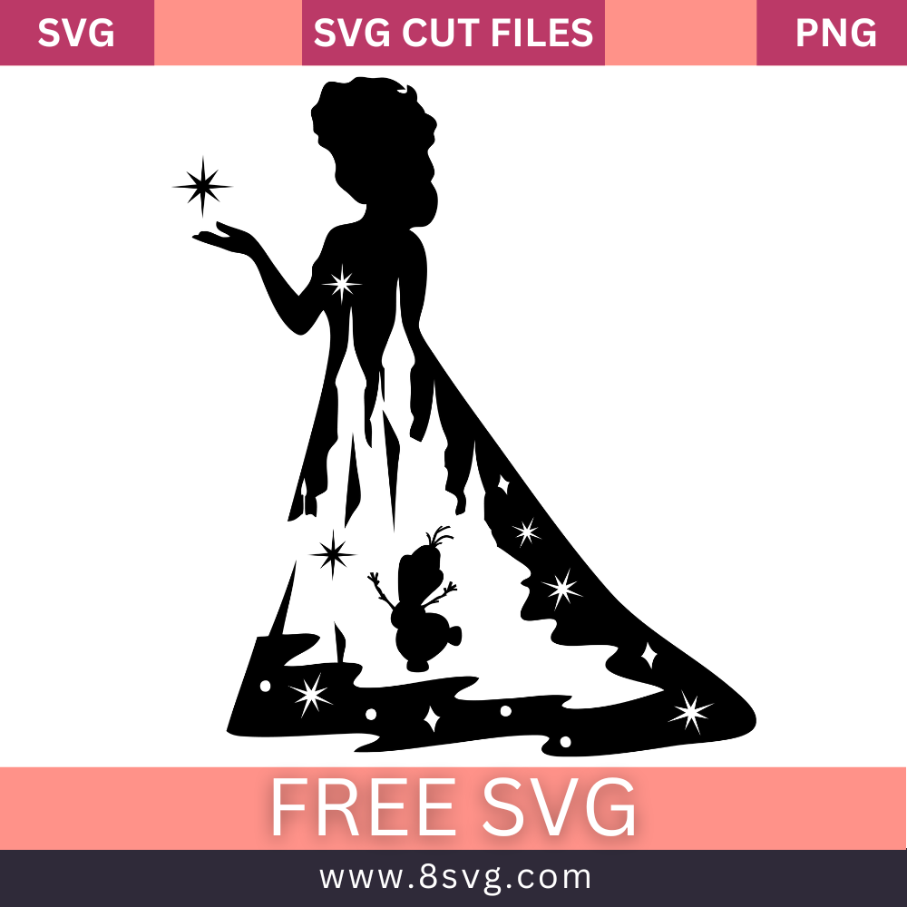 Disney Princess Elsa Svg Free Download - Frozen Silhouette- 8SVG