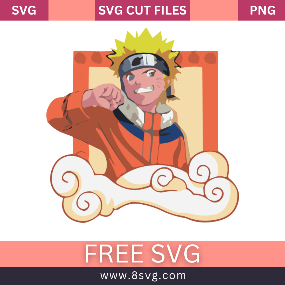 Naruto Uzumaki SVG Free Cut File for Cricut- 8SVG