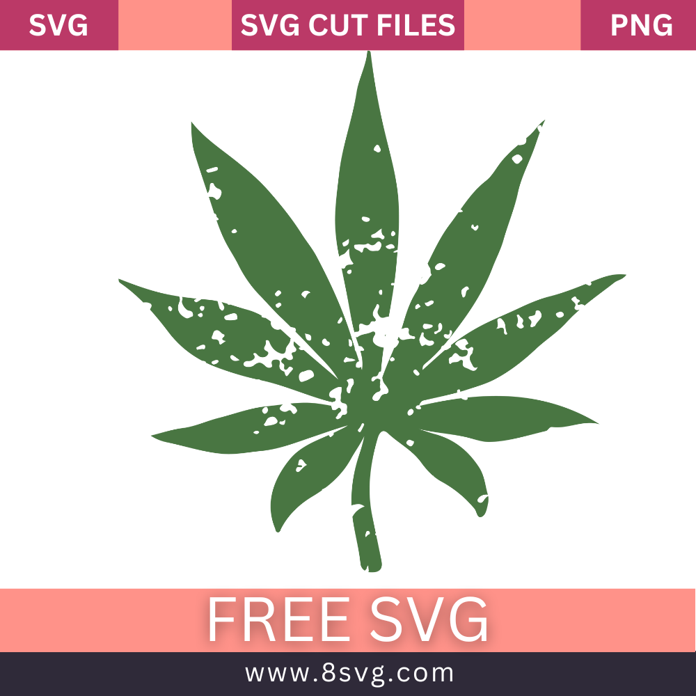Pot Leaf SVG Layered 420 SVG Cut File Download- 8SVG