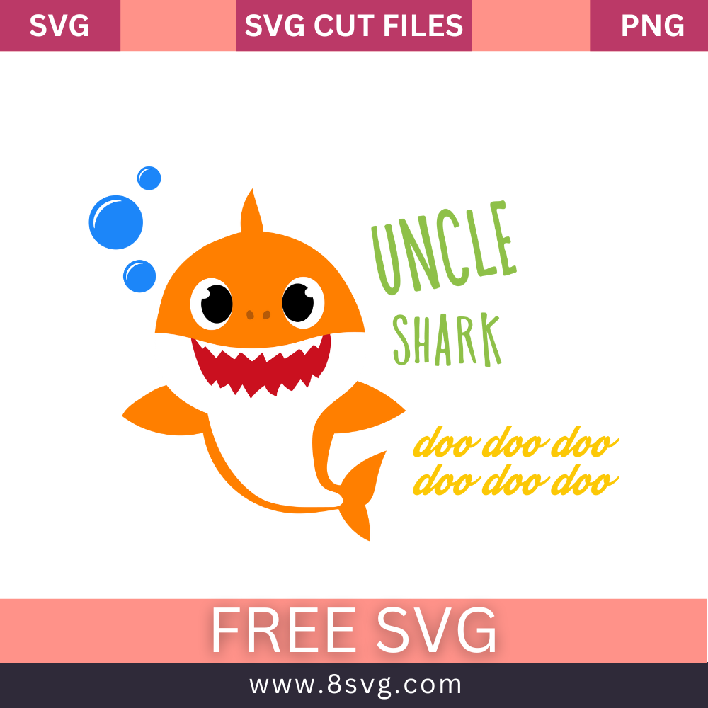 Uncle Shark Svg Free Cut File For Cricut- 8SVG
