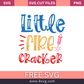 Little Firecracker 4th of July SVG Free Cut File for Cricut- 8SVG