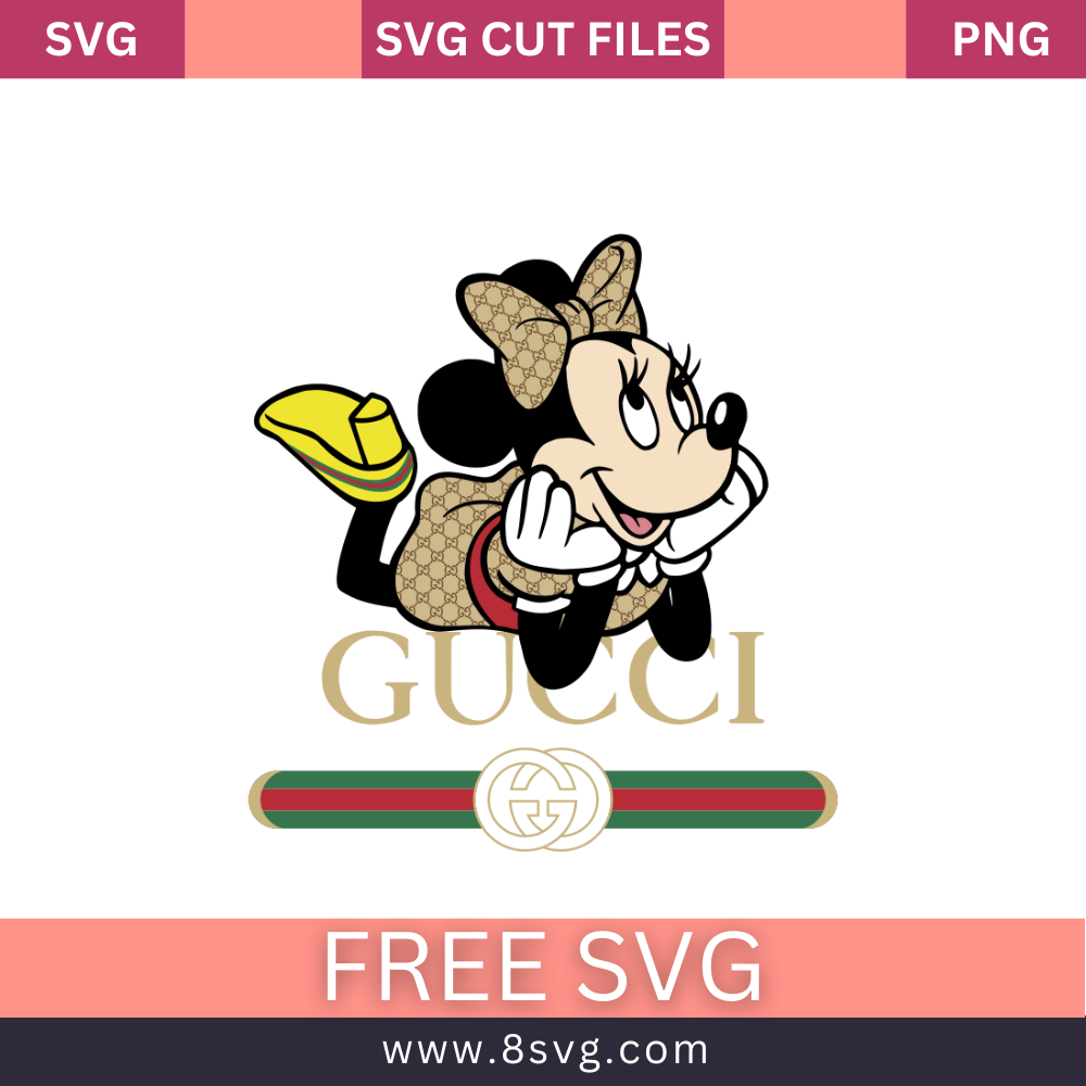 Minnie & Gucci Svg Free Cut File For Cricut- 8SVG