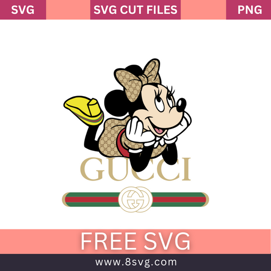 Minnie Mouse Baby Gucci SVG, Disney Minnie Mouse SVG, Gucci Brand
