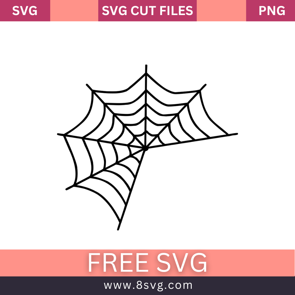 Spider Cobweb SVG Free Cut File Download- 8SVG