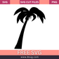 Palm Tree Silhouette SVG Free Cut File for Cricut- 8SVG