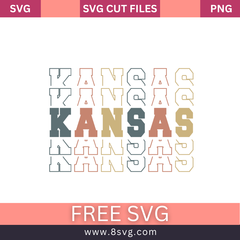 Kansas Svg File Kansas State SVG Free Png Download File For Cricut – 8SVG
