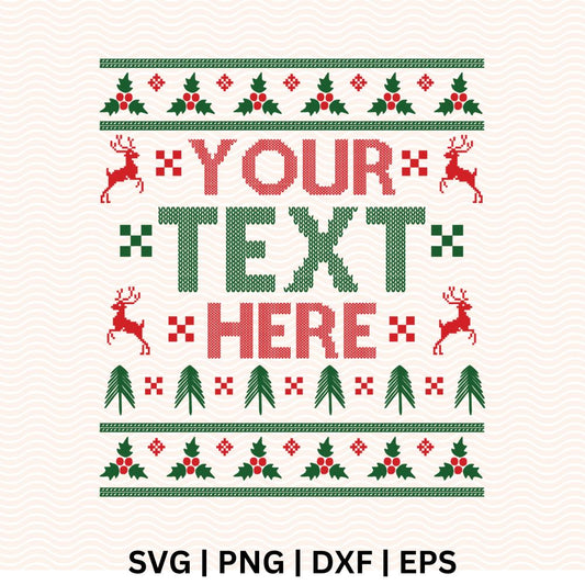Ugly Christmas Sweater Design SVG Free & PNG for Cricut & Silhouette-8SVG