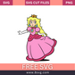Disney Princess Peach Super Mario Svg Free Cut File For Cricut- 8SVG