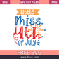 Little miss 4th of July Svg Free Cut File For Cricut- 8SVG