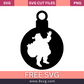 Santa Silhouette ornament for christmas SVG Free And Png Download-8SVG