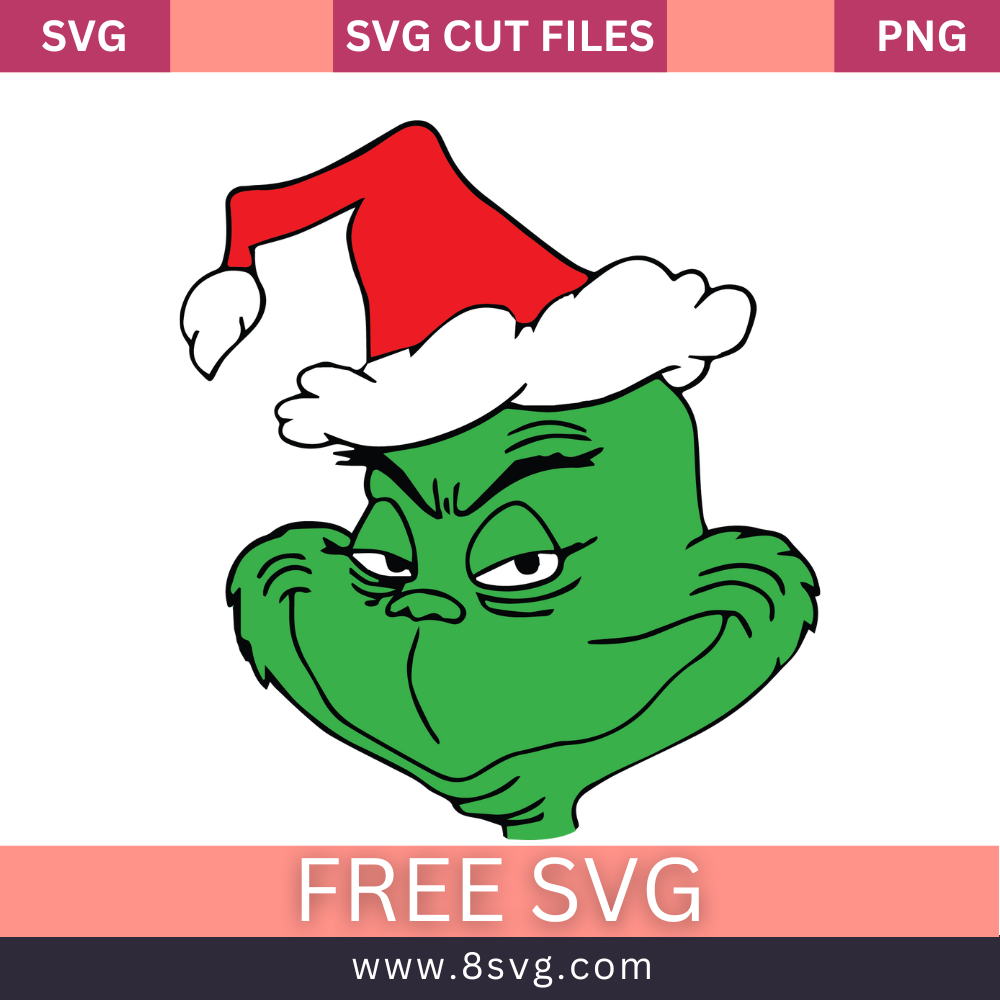 Grinch Face Merry Grinchmas Svg Free Cut File For Cricut – 8SVG