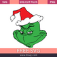 Grinch Face Merry Grinchmas Svg Free Cut File For Cricut- 8SVG
