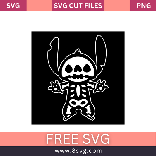 Stitch Skeleton Svg Free Cut File For Cricut- 8SVG