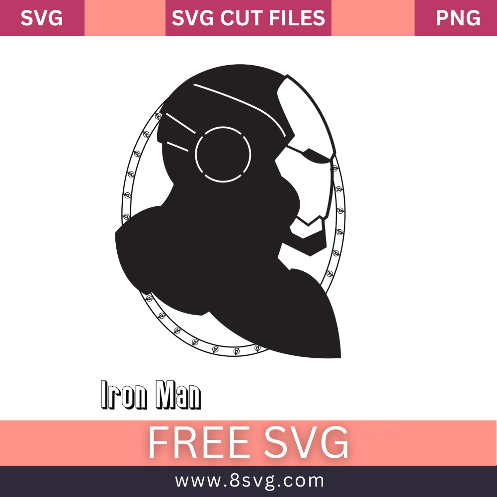 Iron Man SVG Free Cut File for Cricut- 8SVG