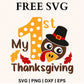 Boy My First Thanksgiving SVG Free and PNG Cut File for Cricut