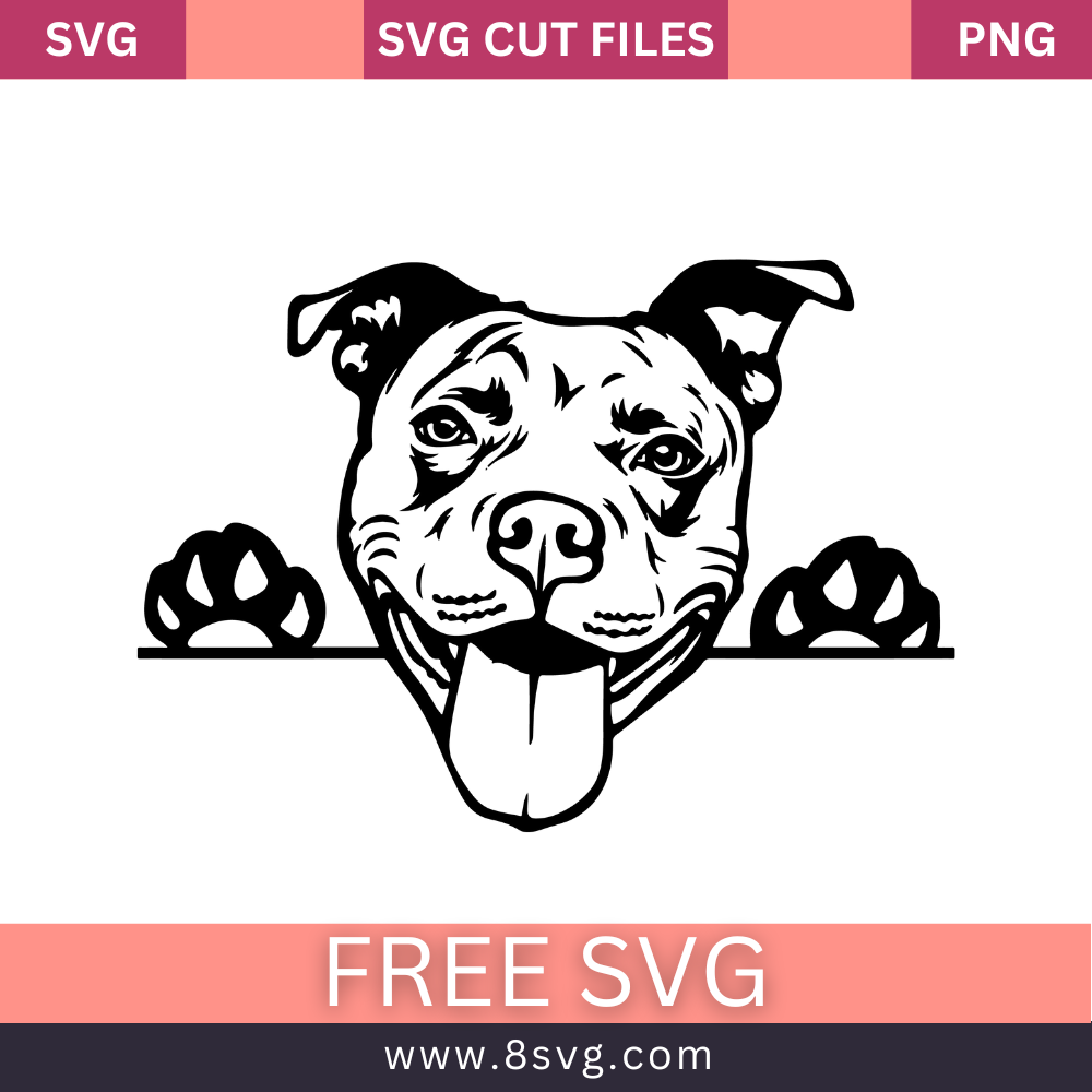 Pitbull Svg Free Cut File For Cricut- 8SVG