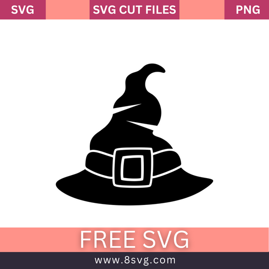 Witch Hat SVG Free Cut File for Cricut- 8SVG
