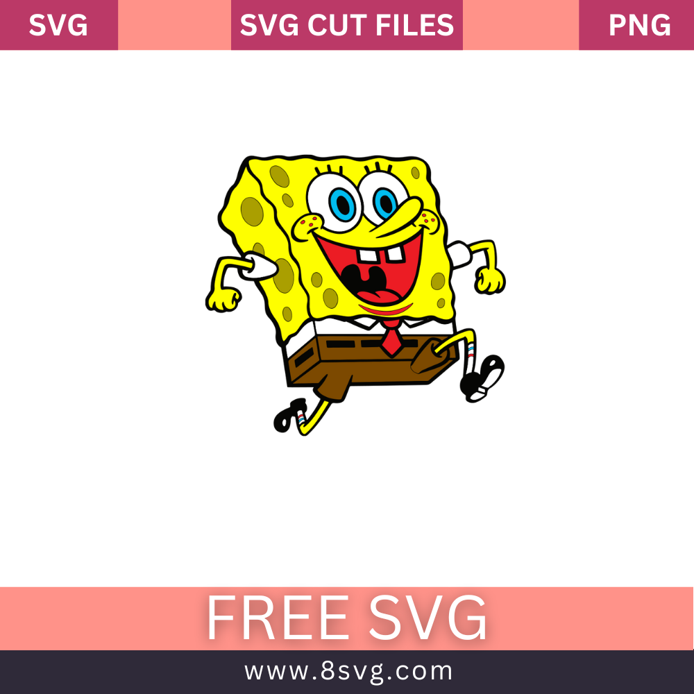 SpongeBob Svg Free Cut File For Cricut- 8SVG