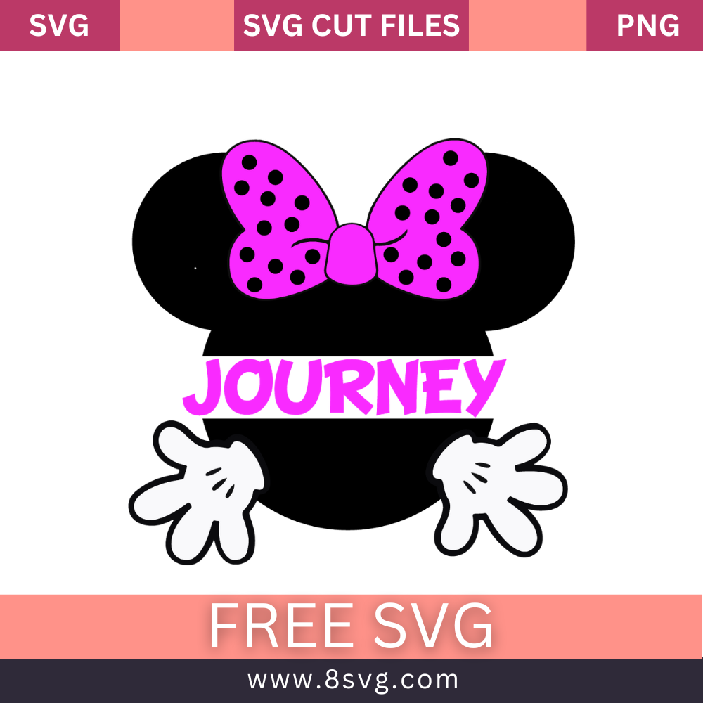 Minnie Mouse Journey SVG Free Cut File for Cricut- 8SVG