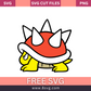 Spiny Mario Bros SVG Free Cut File for Cricut- 8SVG