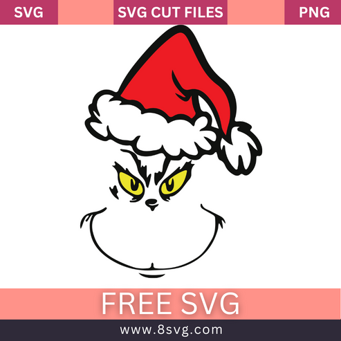 Free Grinch Face Svg Free Cut File For Cricut – 8SVG