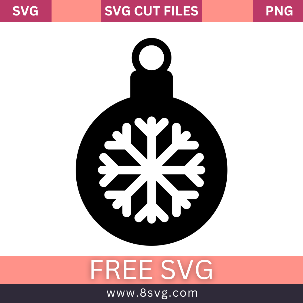 Silhouette snow ornament winter christmas SVG Free And Png Download-8SVG