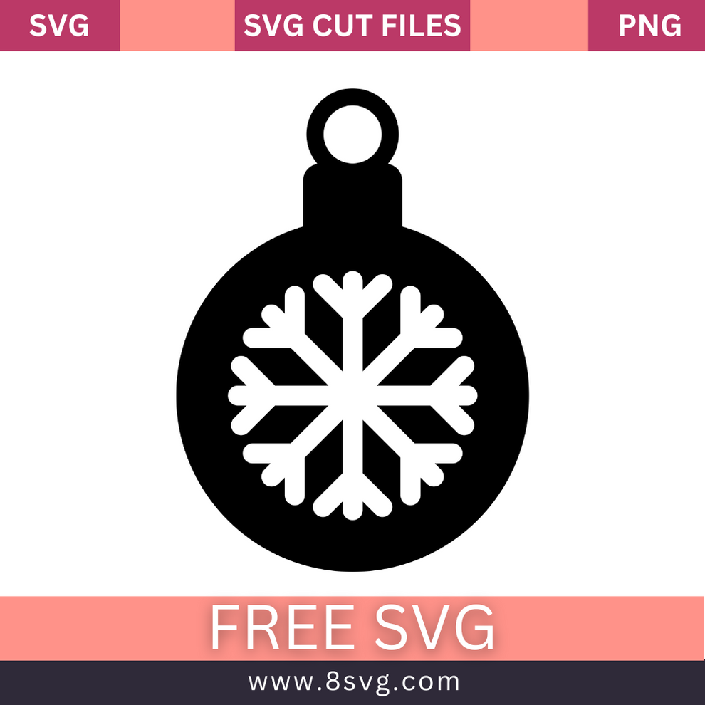 Silhouette snow ornament winter christmas SVG Free And Png Download ...