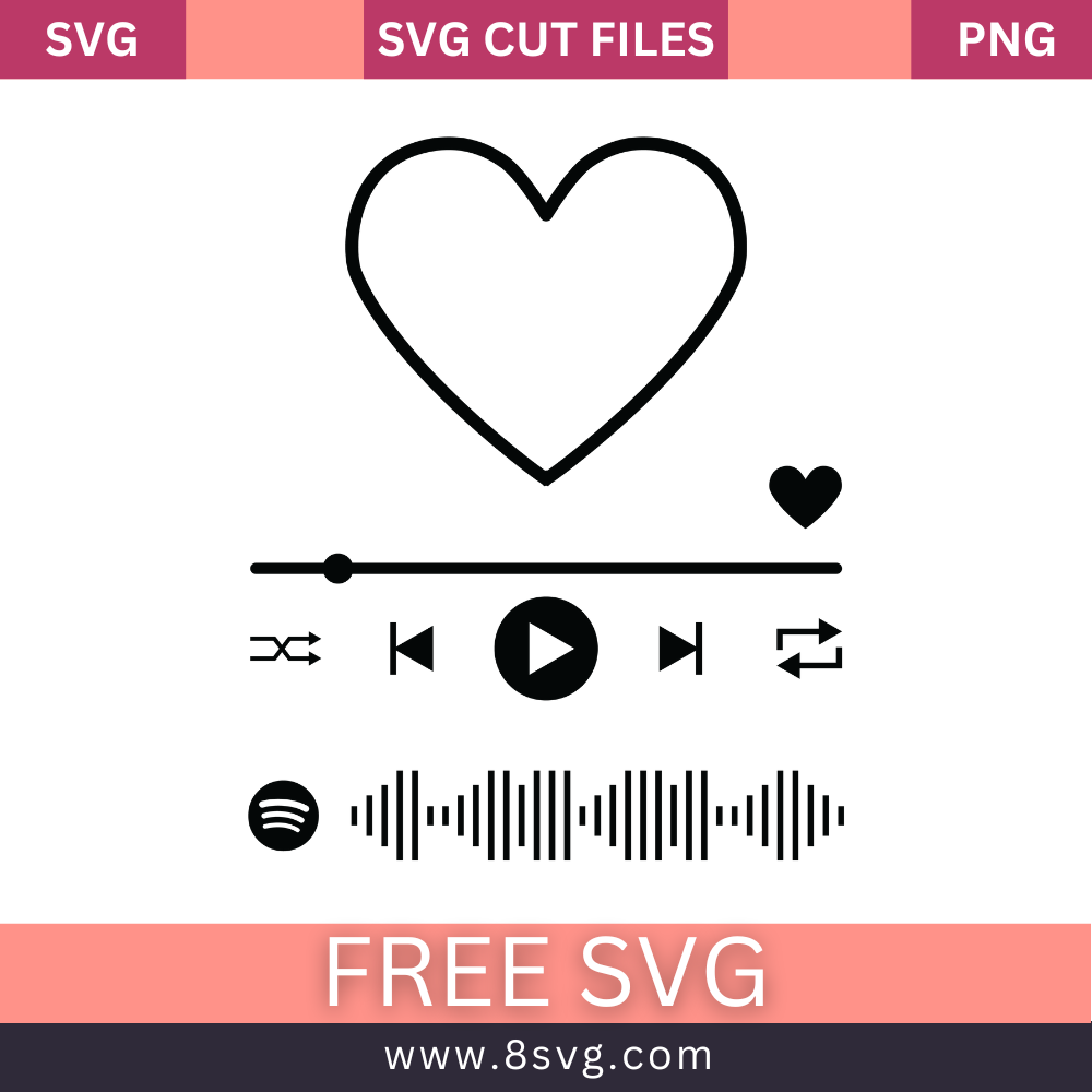 Spotify Music Player Svg Free Cut Files for Cricut- 8SVG