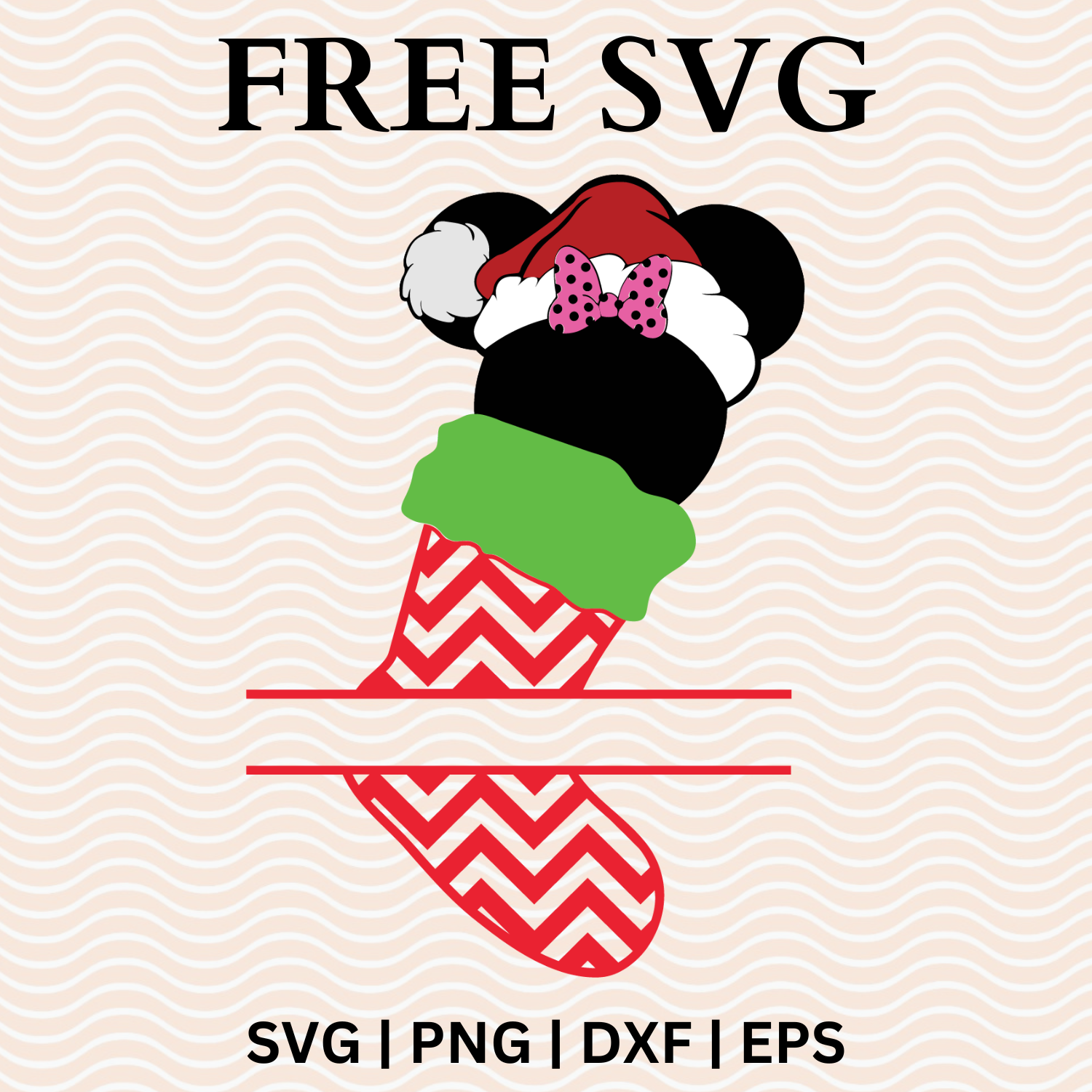 Christmas Socks Disney monogram SVG Free for Cricut-8SVG