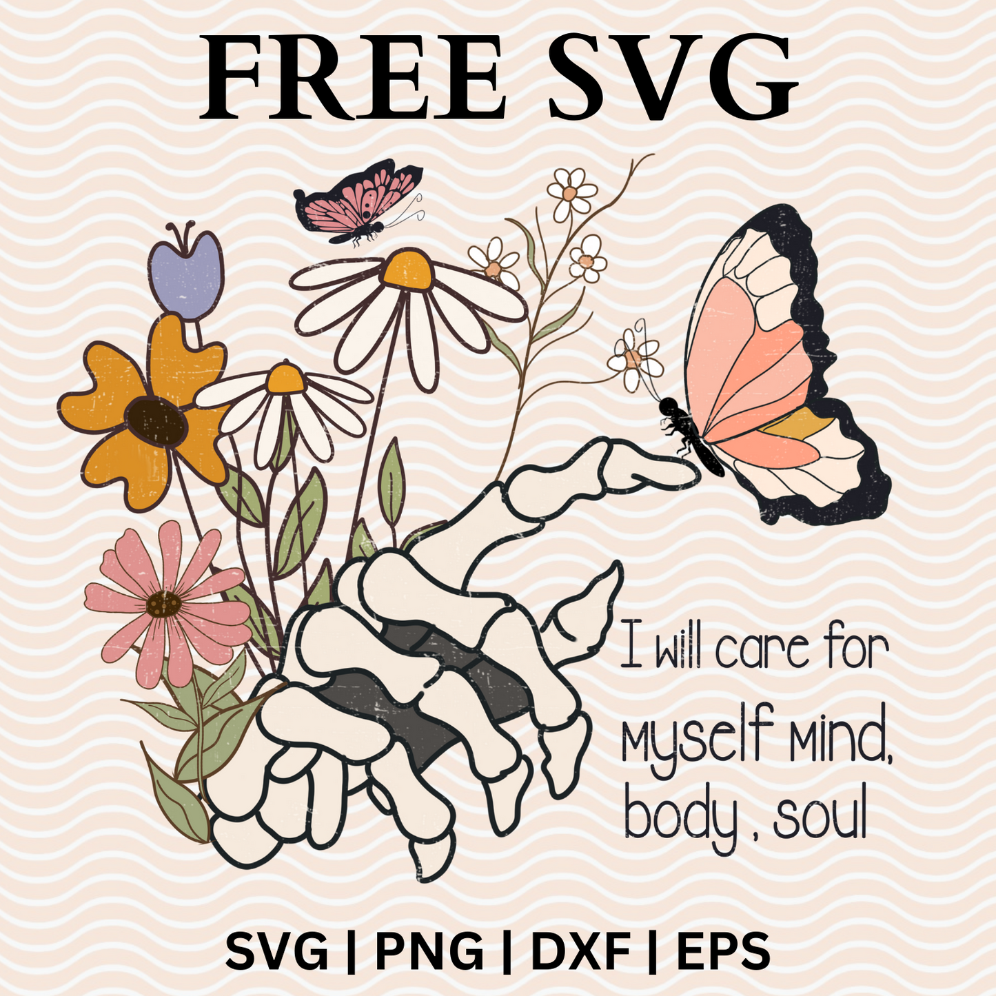 I will care for mySelf mind body, soul SVG Free File For Cricut & PNG Download-8SVG