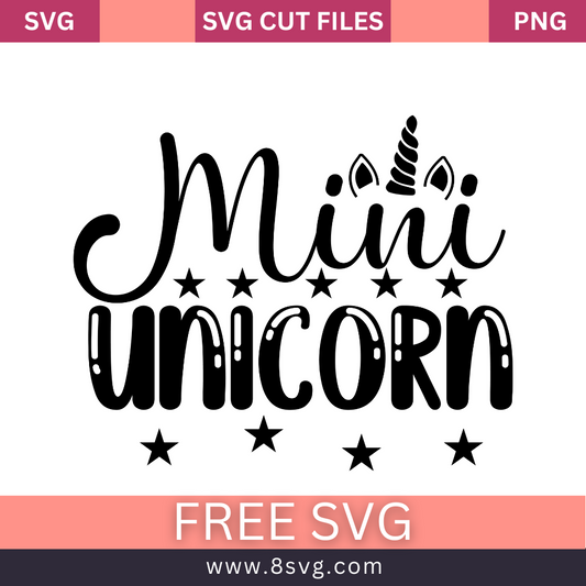 Mini Unicorn SVG Free And Png Download cut files for cricut- 8SVG