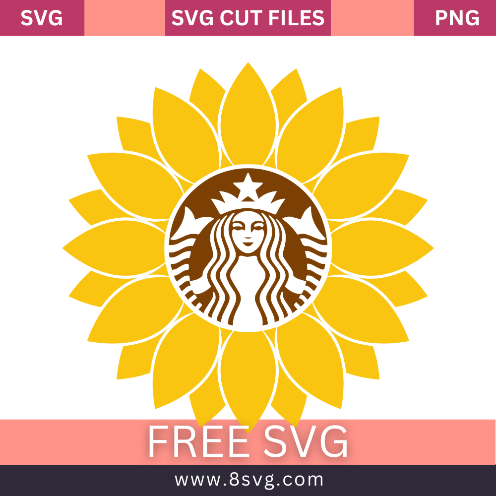 Sunflower Starbucks Coffee Logo SVG Free Cut File – RNOSA LTD | 8SVG