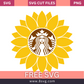 Sunflower Starbucks Coffee Logo SVG Free Cut File- 8SVG
