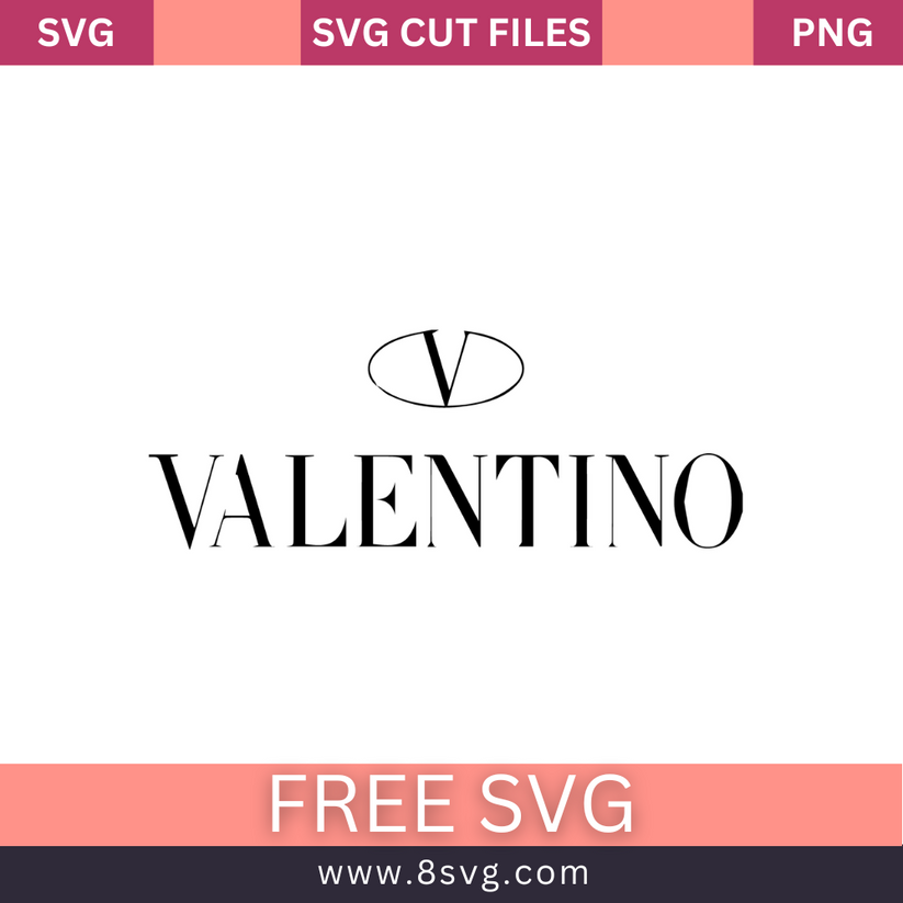 VALENTINO SVG Free Cut File for Cricut – 8SVG