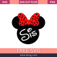 Minnie Mouse Sis Disney SVG Free Cut File for Cricut- 8SVG