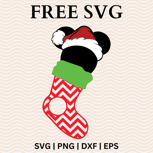 Christmas socks Disney Mickey Split SVG Free for Cricut-8SVG